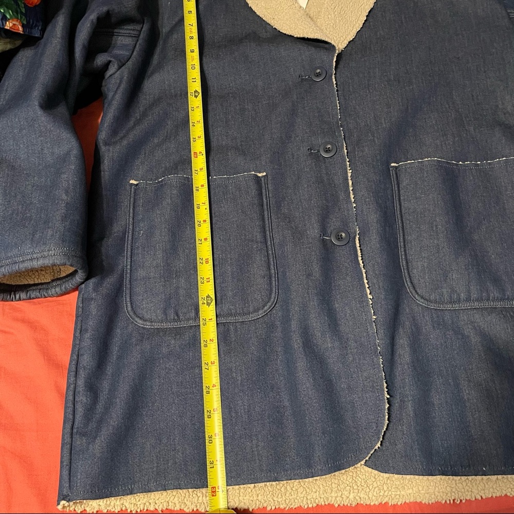 Madewell Sherpa denim cocoon coat - Picture 12 of 12